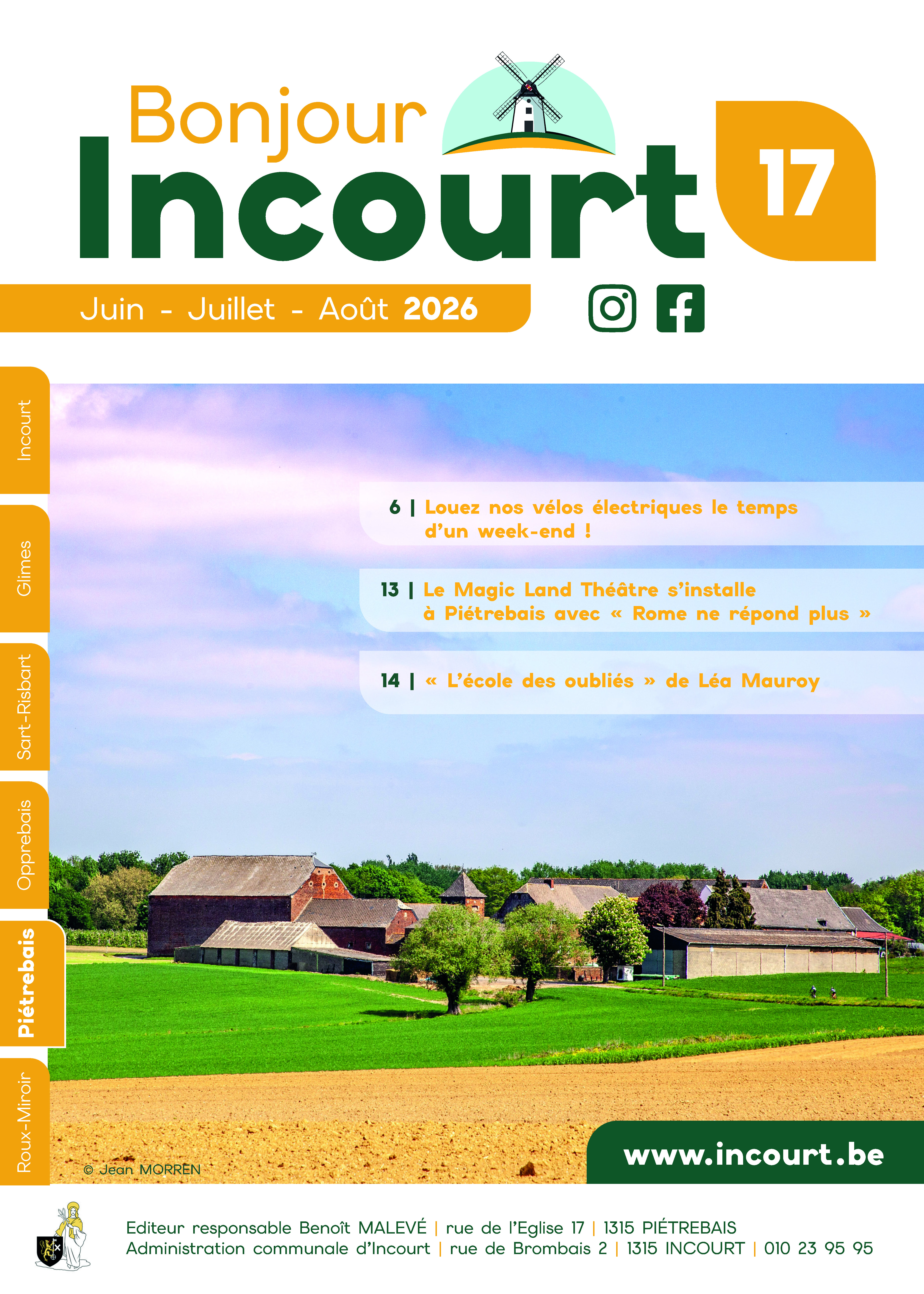 Couverture du bulletin — Incourt
